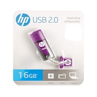 Memoria USB 2.0 16GB HP Flash Drive V245L Lila Negro