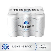 Cerveza TRES CRUCES Light Pack 6 Lata 473ml