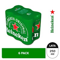 Cerveza HEINEKEN Pack 6 Lata 250ml