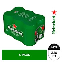 Cerveza HEINEKEN Pack 6 Lata 330ml