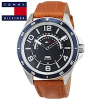 Reloj Tommy Hilfiger Ian 1791391 para Hombre Acero Inoxidable Correa Marron Dial Azul