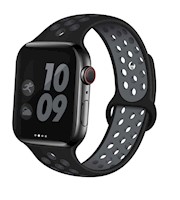 Correa Silicona para Apple Watch 49mm / 45mm / 44mm / 42mm - Negro / Gris