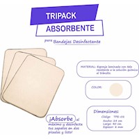 Tripack Esponja Laminada Mediana (Desinfectante De Calzado)