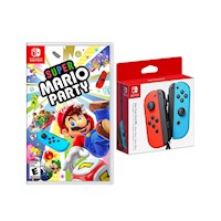 Mario Party + Joy Con Neon Rosa & Verde Splatoon Nintendo Switch