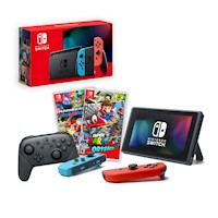 Nintendo Switch 2019 + 2 juegos de Mario + Pro controller