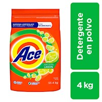 Detergente en Polvo ACE Limón Bolsa 4Kg