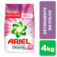 Detergente en Polvo ARIEL Toque Downy Bolsa 4Kg