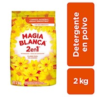 Detergente en Polvo MAGIA BLANCA Floral Bolsa 2Kg