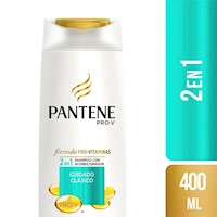 Shampoo PANTENE 2 en 1 Cuidado Clásico Frasco 400ml