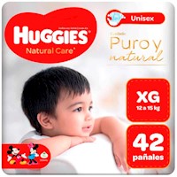 Pañales para Bebé HUGGIES Natural Care Unisex Talla XG Paquete 42 und