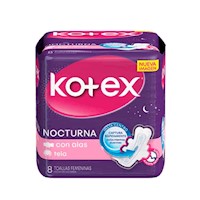Toallas Higienicas KOTEX Nocturna Tela 8u