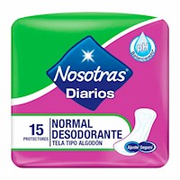 Protectores Diarios NOSOTRAS Desodorante Paquete 15un