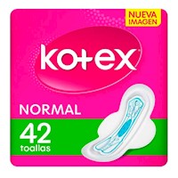 Toallas Higiénicas KOTEX Normal con Alas Paquete 42 und