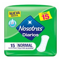 Protectores Diarios NOSOTRAS Normal Paquete 15un