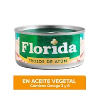 Trozos de Atún FLORIDA en Aceite Vegetal Lata 140gr