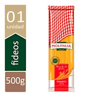 Fideo MOLITALIA Spaghetti Bolsa 500gr