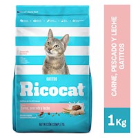 Comida para Gatos RICOCAT Gatitos Carne, Pescado y Leche Bolsa 1 kg