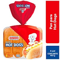 Pan de Hot Dog BIMBO Bolsa 8un