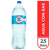 Agua SAN LUIS con Gas Botella 2.5L