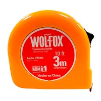 Wincha 3m x 12.7mm (1/2") naranja Wolfox WF3513