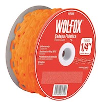 Cadena Plastica Naranja 1/4" 25m Wolfox WF9356