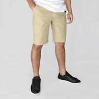 YONISTERS CLOTHING - Short Drill Semipitillo Stretch Gris Beige