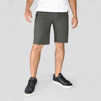 YONISTERS CLOTHING - Short Drill Semipitillo Stretch Gris Verde