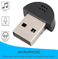 Adaptador de Audio-Micrófono, Súper Mini USB 2,0