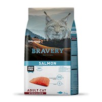 Comida para Gatos Adultos Esterilizados Bravery Salmón 2kg