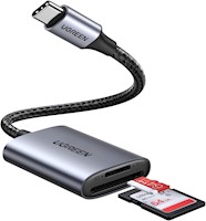 UGREEN LECTOR DE TARJETAS DE MEMORIA USB-C PARA TARJETAS MICRO SD Y TFT ALUMINIO CM401