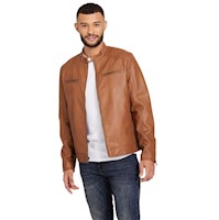 Casaca de Hombre Guess Zacky Moto - Marron