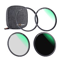 Kit Filtros Magnéticos UV, POLARIZADO, ND1000 + CASE – K&F Concept