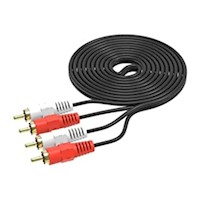 Cable RCA a RCA 2x2 para audio (3 mts)