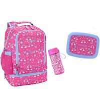 Set Bentgo Mochila 2 en 1, Lonchera y Tomatodo - Arcoiris y Mariposas