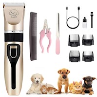 Kit Maquina Corta Pelo Perro Mascota Inalámbrica + Corta Uñas Lima y Accesorios