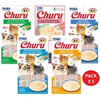Churu Snack Húmedo para Gatos Pack x 5