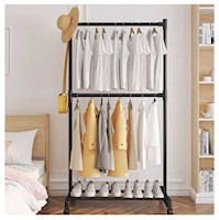 Colgador Organizador de Ropa y Zapatos 2 Niveles 175x73x42cm