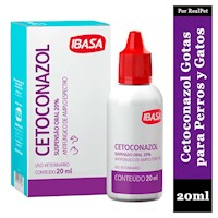 Cetoconazol Gota Suspensión Oral 20% Ibasa Gato y Perro 20ml