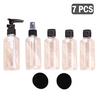 Kit de 7 botellas de viaje contenedores portátiles