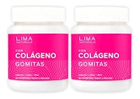 Gomitas con Colágeno Sabor Naranja Lima Naturals 60 unidades Pack x 2