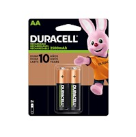 Pilas recargables AA x2 Duracell 2500mAh