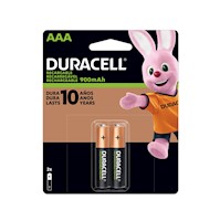 Pilas recargables AAA x2 Duracell 900mAh