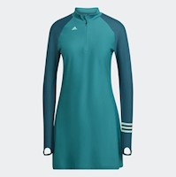 Vestido Traje De Baño Adidas Colorblock - Verde