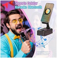 Parlante Karaoke Bluetooth K18 Soporte Cargador de Celular 1 Micrófono