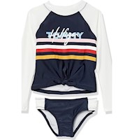 Ropa de baño para niñas dos Piezas Tommy Hilfiger Manga Larga