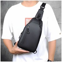 Mochila Cruzada Morral Bandolera Antirrobo Impermeable Puerto USB Integrado