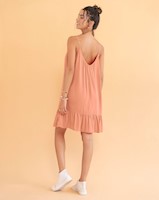 Vestido corto tiritas con escote en U