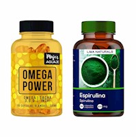 Omega Power 60 Cápsulas + Espirulina 100 Cápsulas Lima Naturals