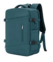 Mochila Viajera Cabinera Compartimiento Laptop Verde Dark