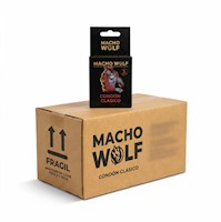 144 Condones Macho Wolf Clásico Látex Lubricado